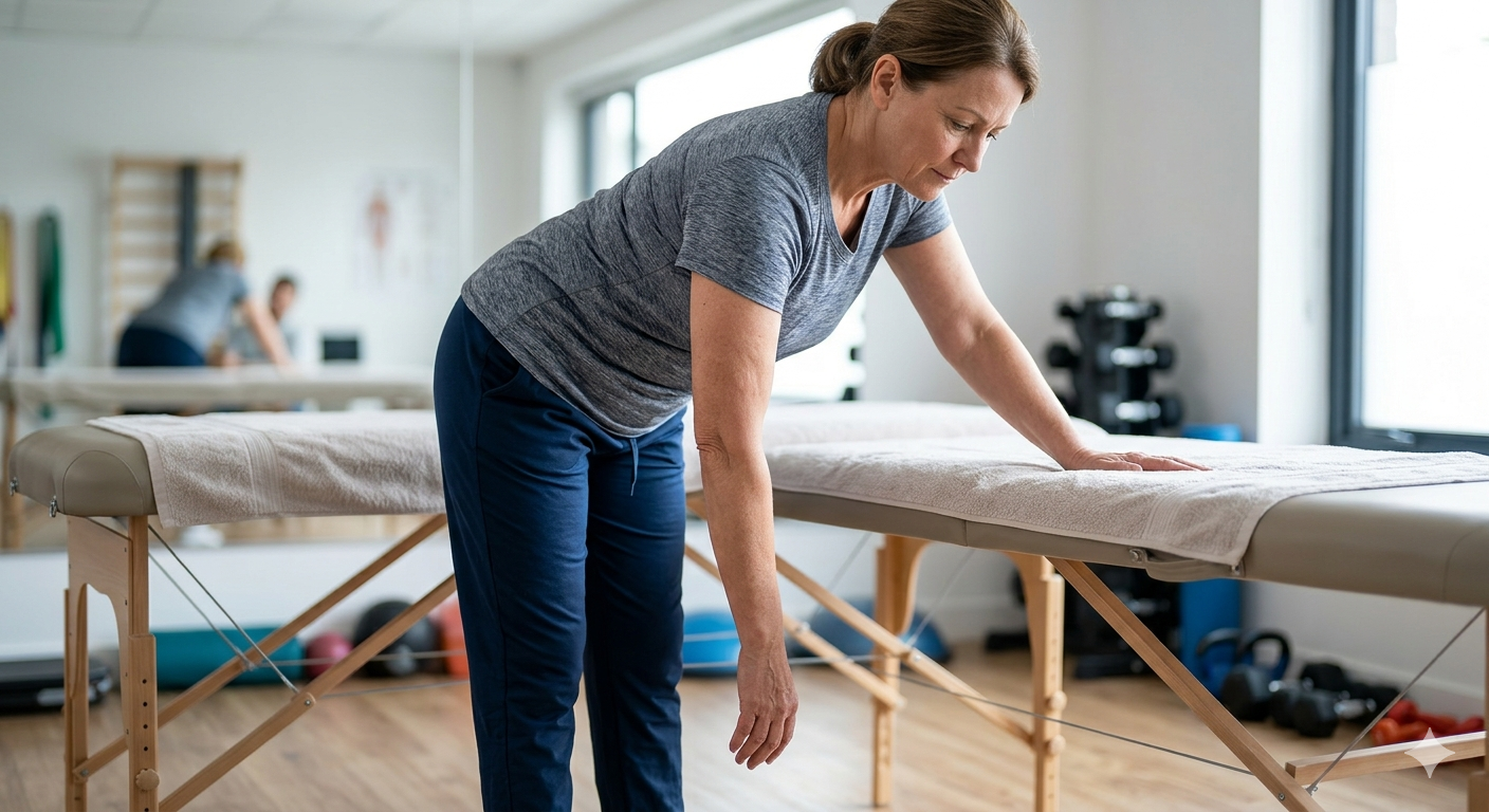 Pendulum swing exercise for frozen shoulder